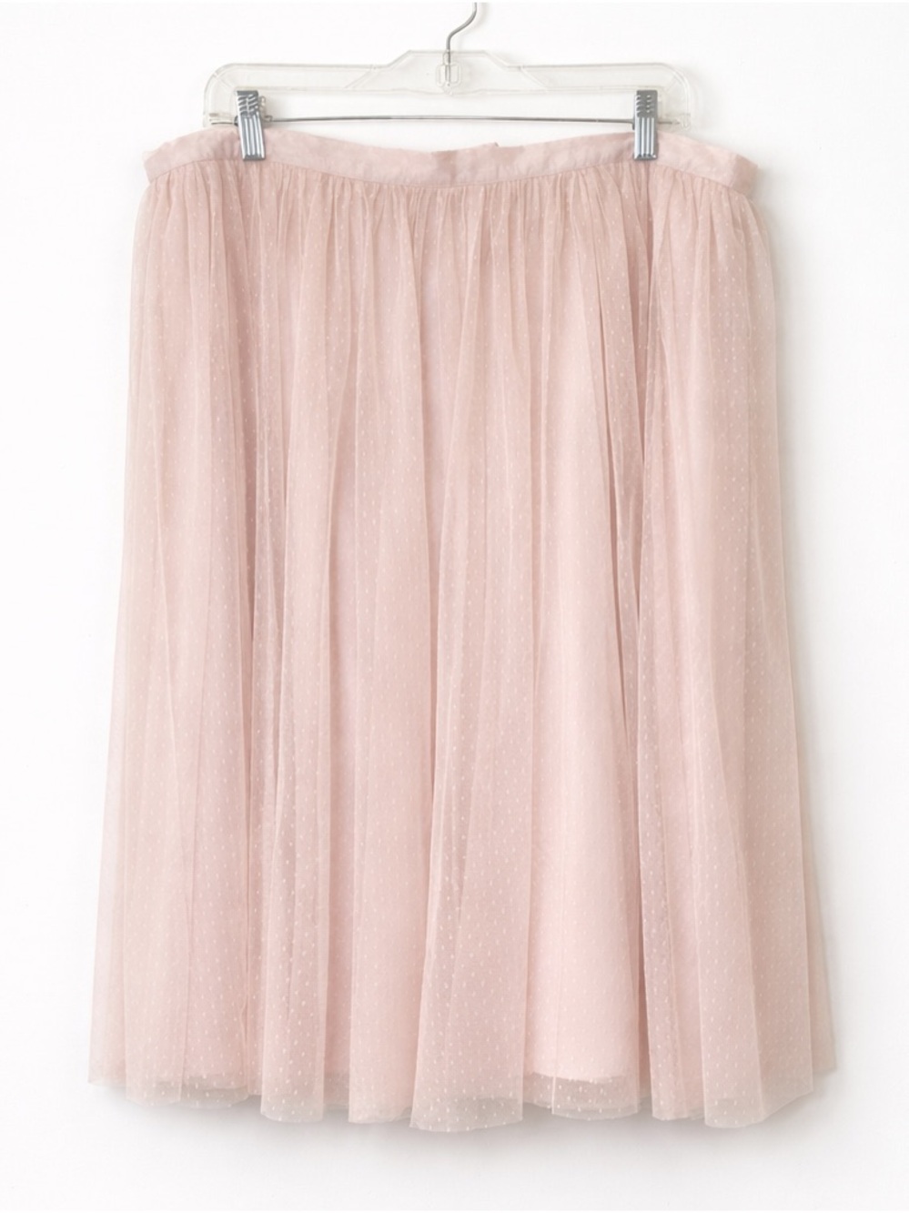 Donna Morgan Collections soft blush Pink Tulle Midi Skirt - Picture 2 of 8